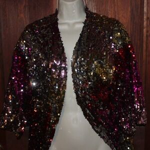 Trac SEQUIN Multicolor KIMONO Jacket Duster